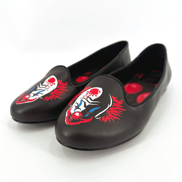 Strange Cvlt Womens Lydia Flats Slip On Ballet Size 7 Horror Halloween Pennywise - Picture 3 of 8